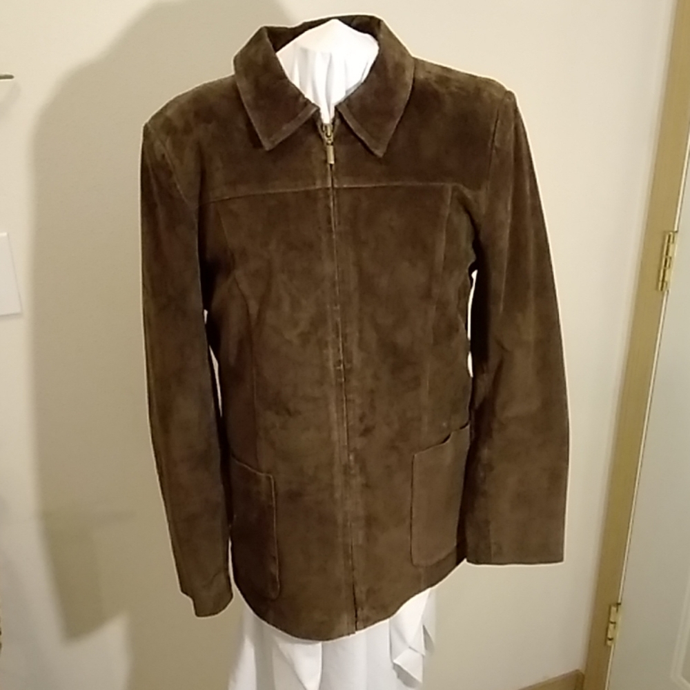 Used leather coat Brown swaid